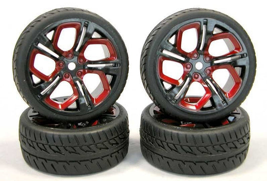 TMR TIRE 1:10 26mm + WHEEL SET (4) - 12MM HEX