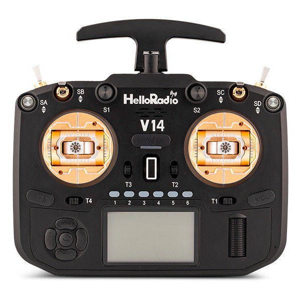 V14 MAX R9 OLED 2,4GHz ELRS LBT Radio (Multimode - M2) - Black/gold