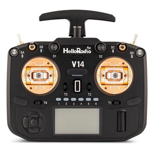V14 MAX R9 OLED 2,4GHz ELRS LBT Radio (Multimode - M2) - Black/gold