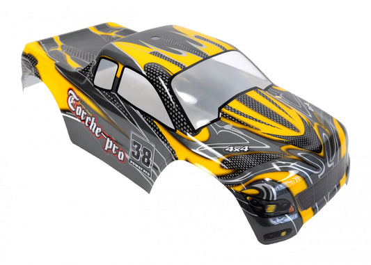 Body Shell Torche Pro MT Yellow 1:10, fertig lackiert