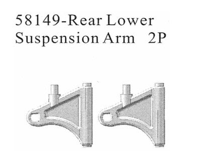 58149 A-Arms Rear Bottom 2 Stück