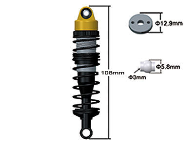 ET1074 Shock Absorbers Front 1 Stück, AM10T
