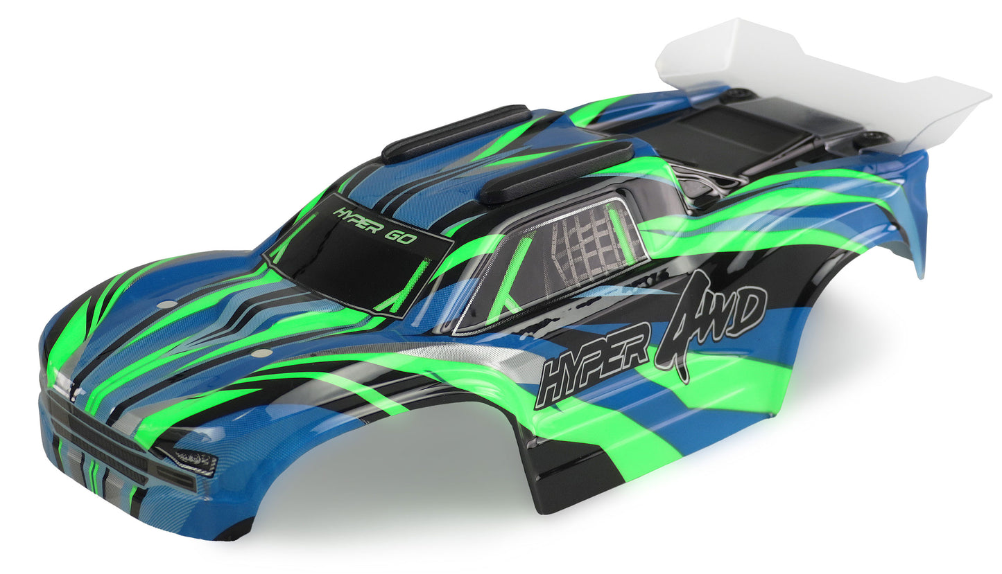 Body Shell Truggy Hyper Go Blue/Green