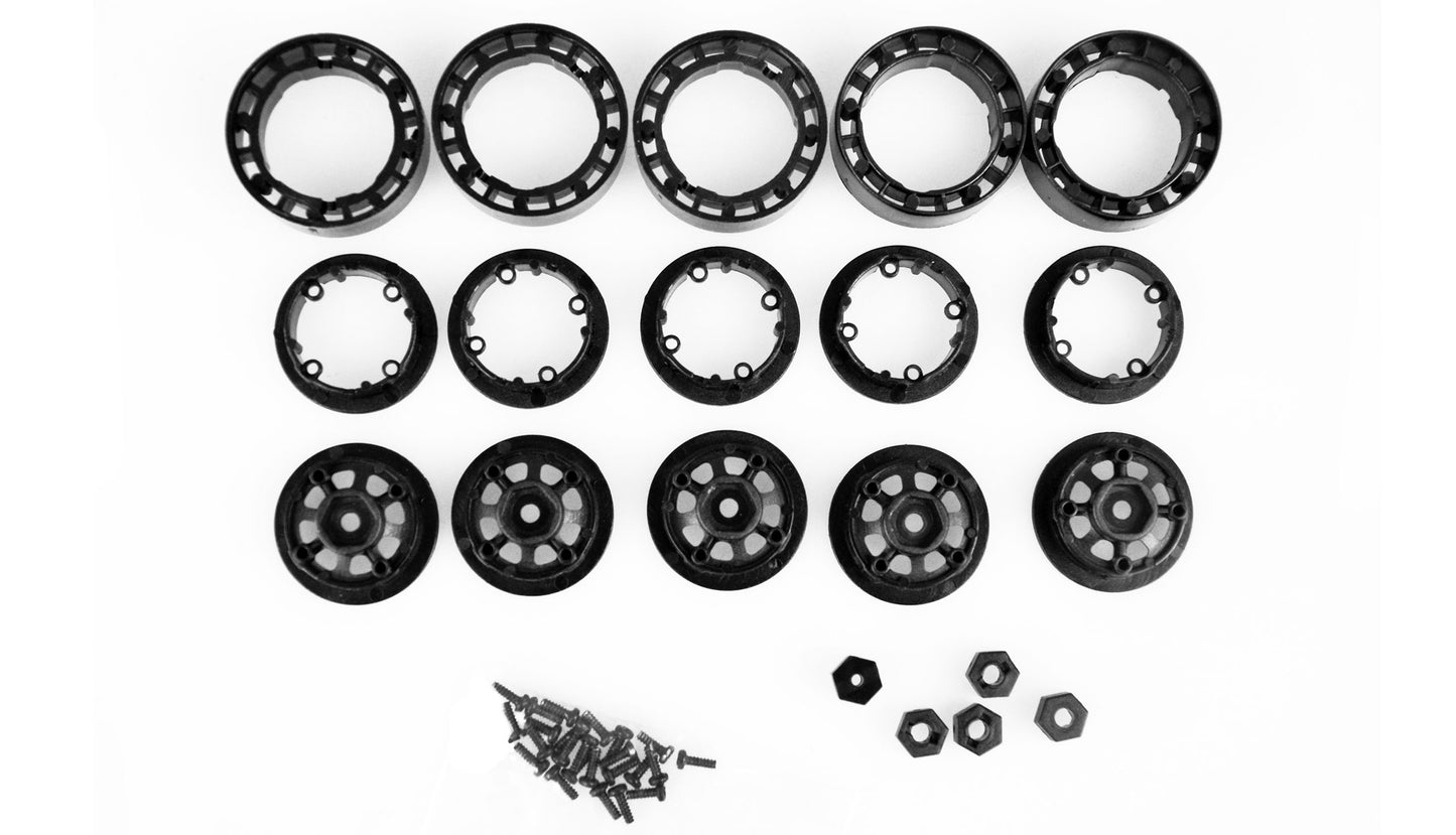 AM18 Bead Lock Wheels Set Black