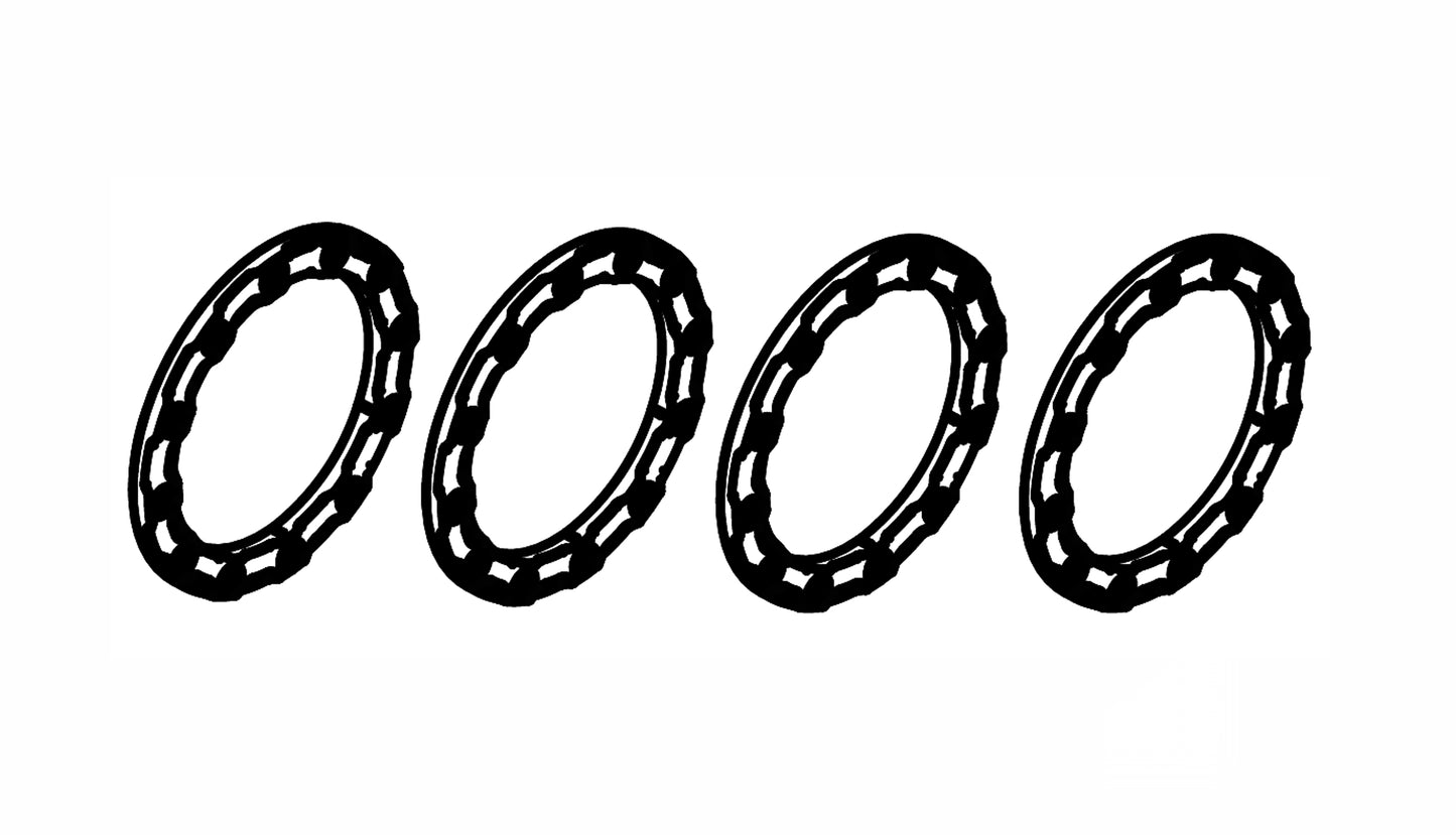 Felgenringe Orange 1:10, 4 Stück