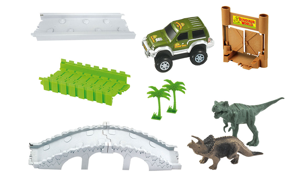 Magic Traxx Dino-Park, With Brücke, MiniSet 108-teilig