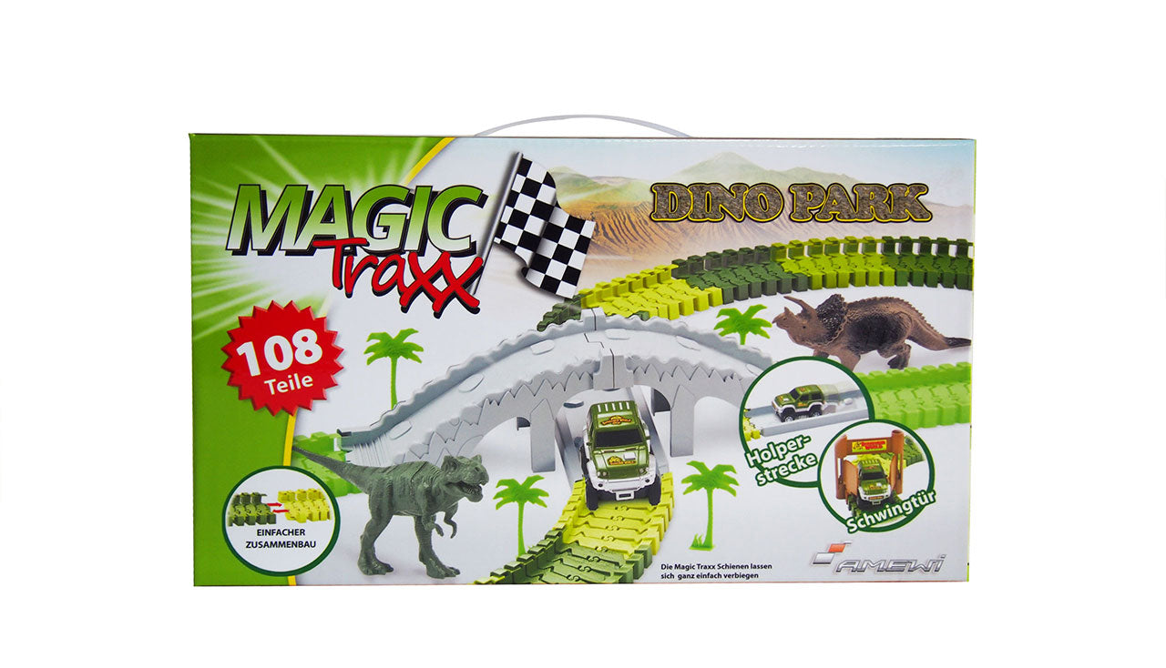 Magic Traxx Dino-Park, With Brücke, MiniSet 108-teilig