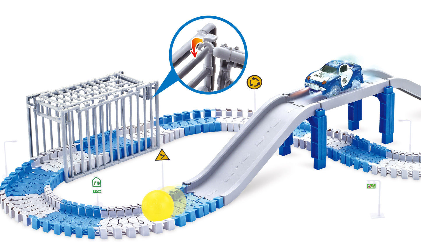 Magic Traxx Polizei Strecke 139-teilig With Polizeifahrzeug
