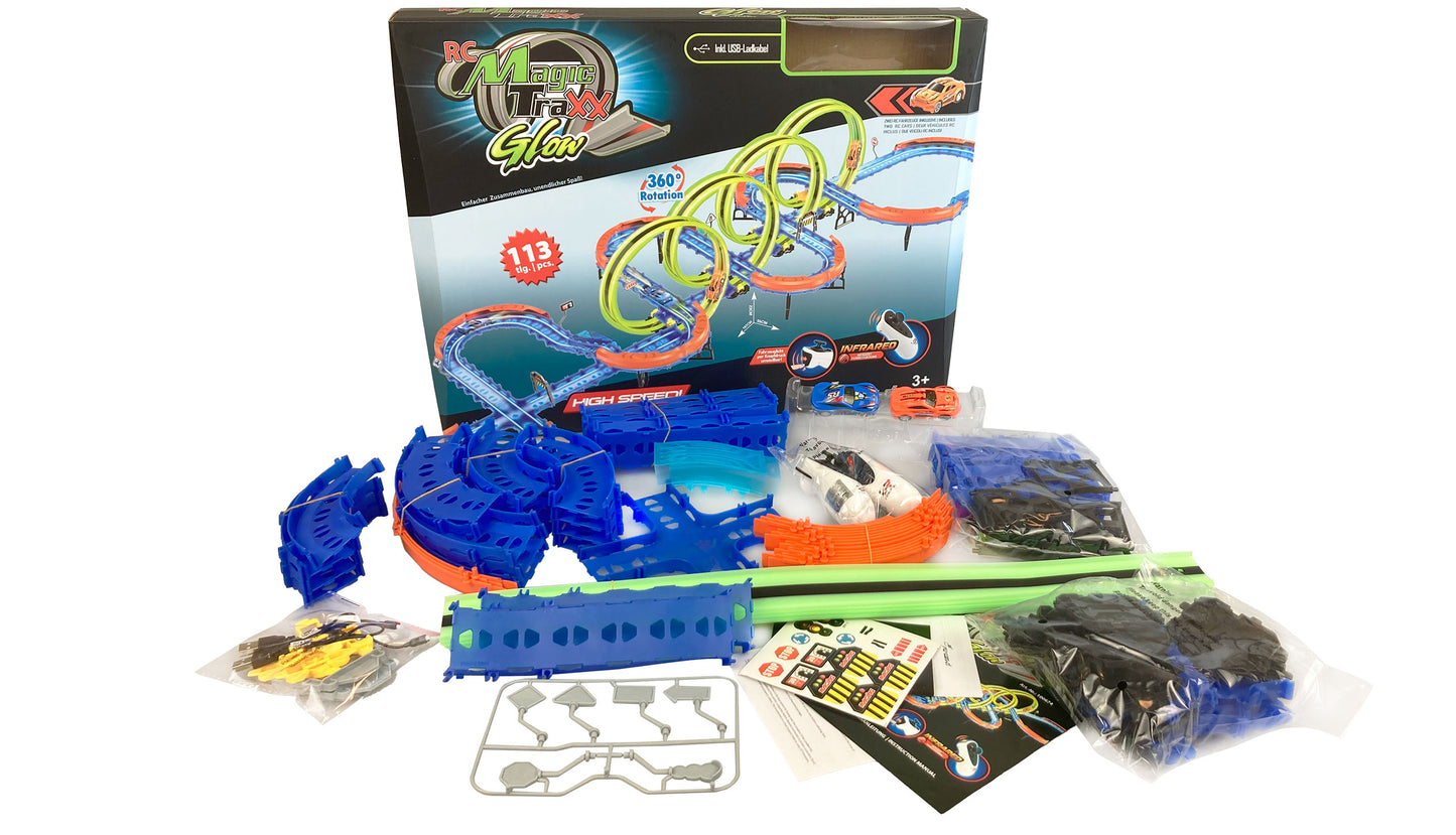 RC Magic Traxx Glow 113-teilig With zwei Rennfahrzeugen