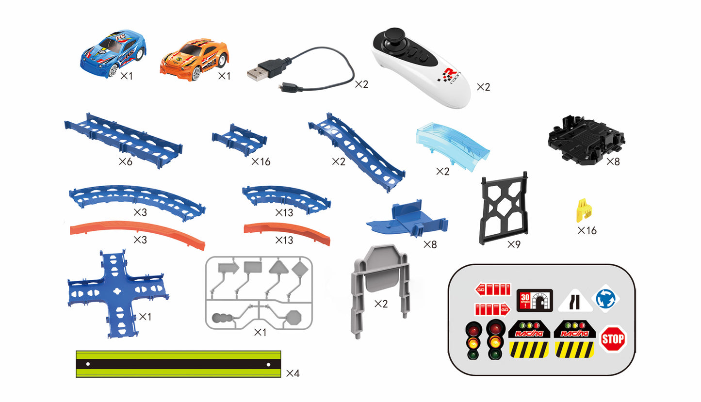 RC Magic Traxx Glow 113-teilig With zwei Rennfahrzeugen