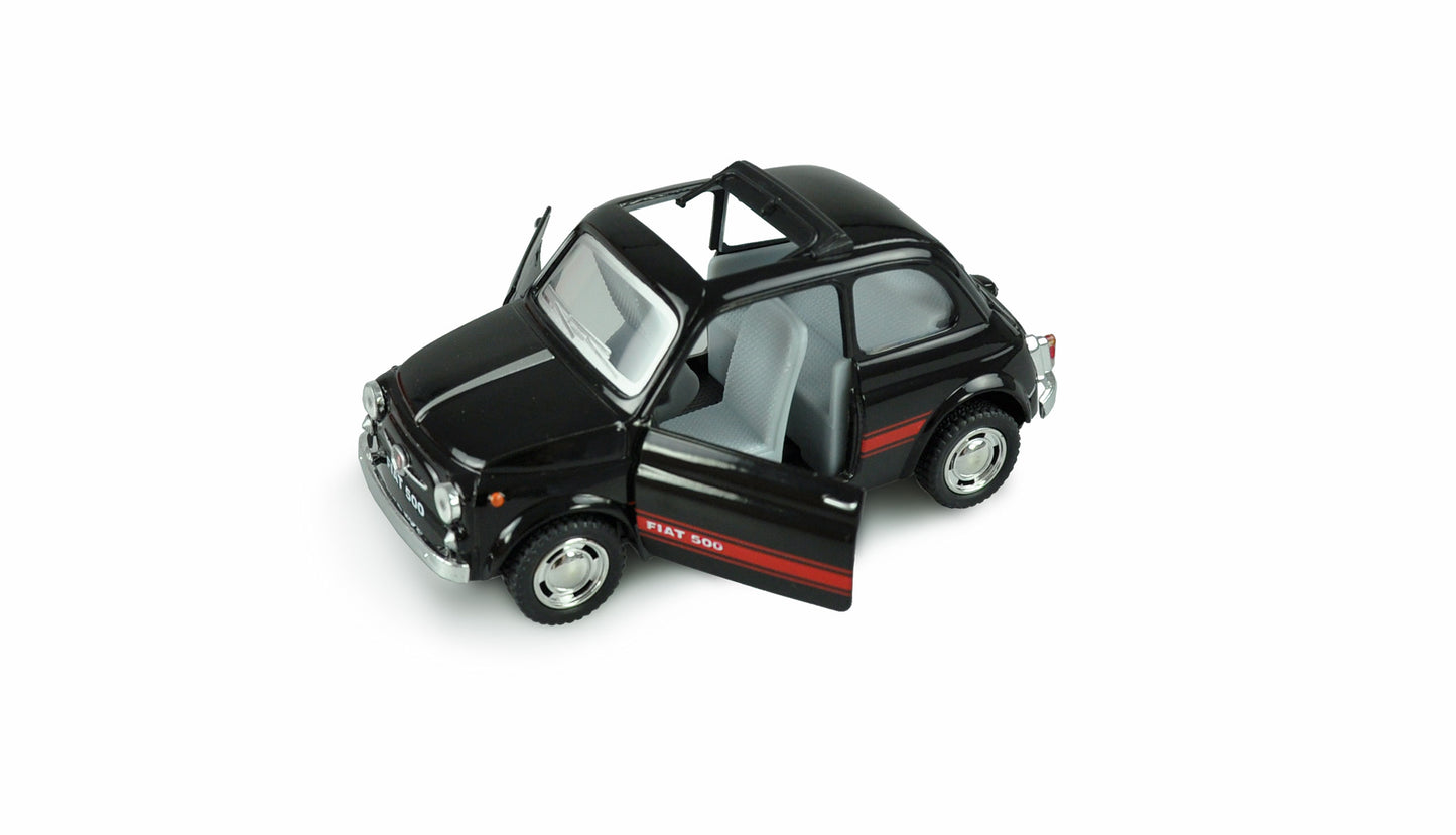 Rückzug Druckguss Fiat 500 1:24, 12er Set im Display