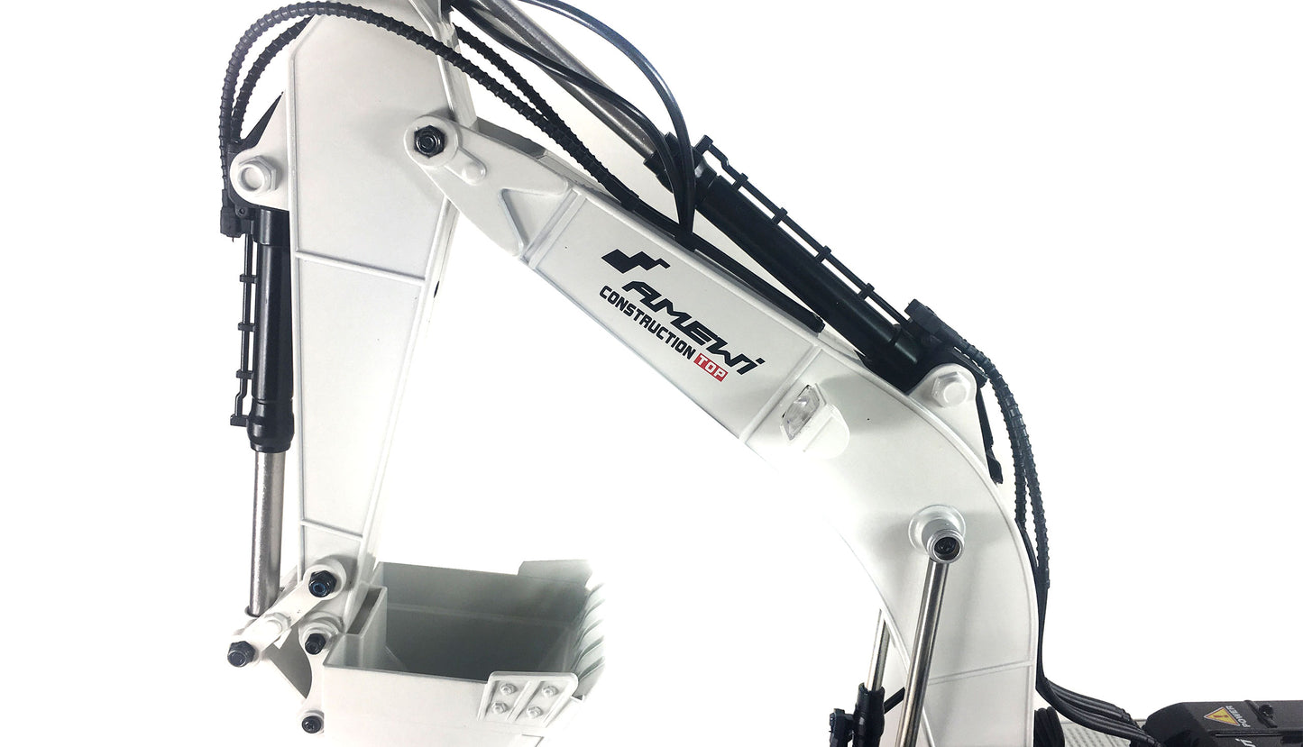 G704E Vollmetall Excavator 1:14 RTR White