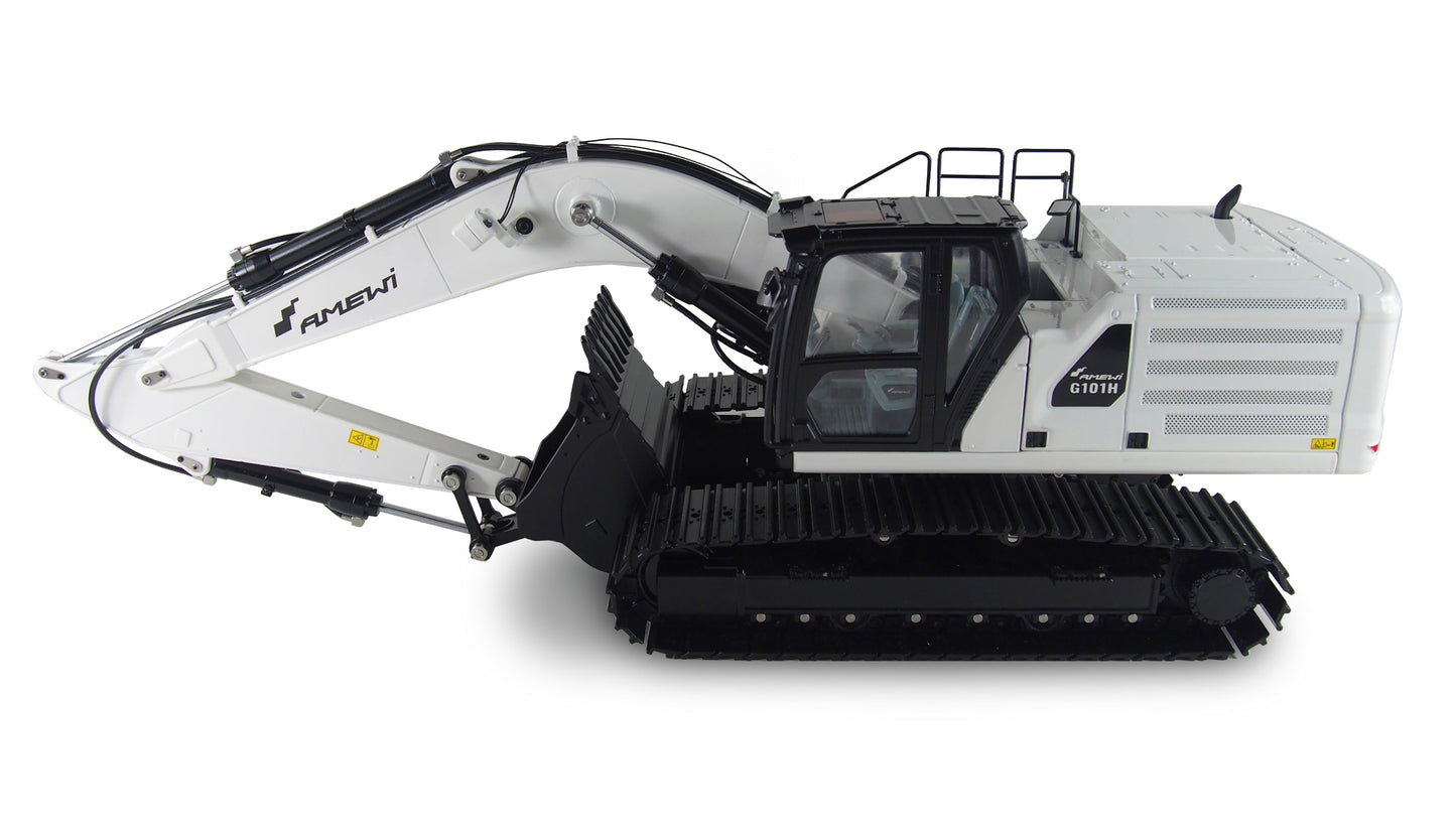 G101H Vollmetall-Hydraulikbagger 1:16 RTR White