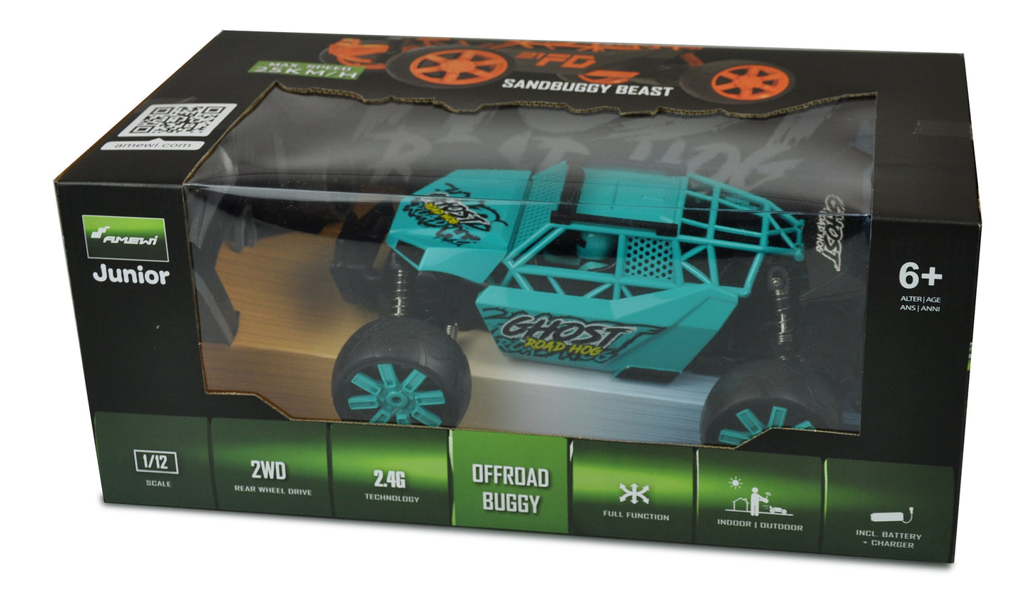 Sandbuggy Ghost 2WD 1:12 RTR türkis/Black