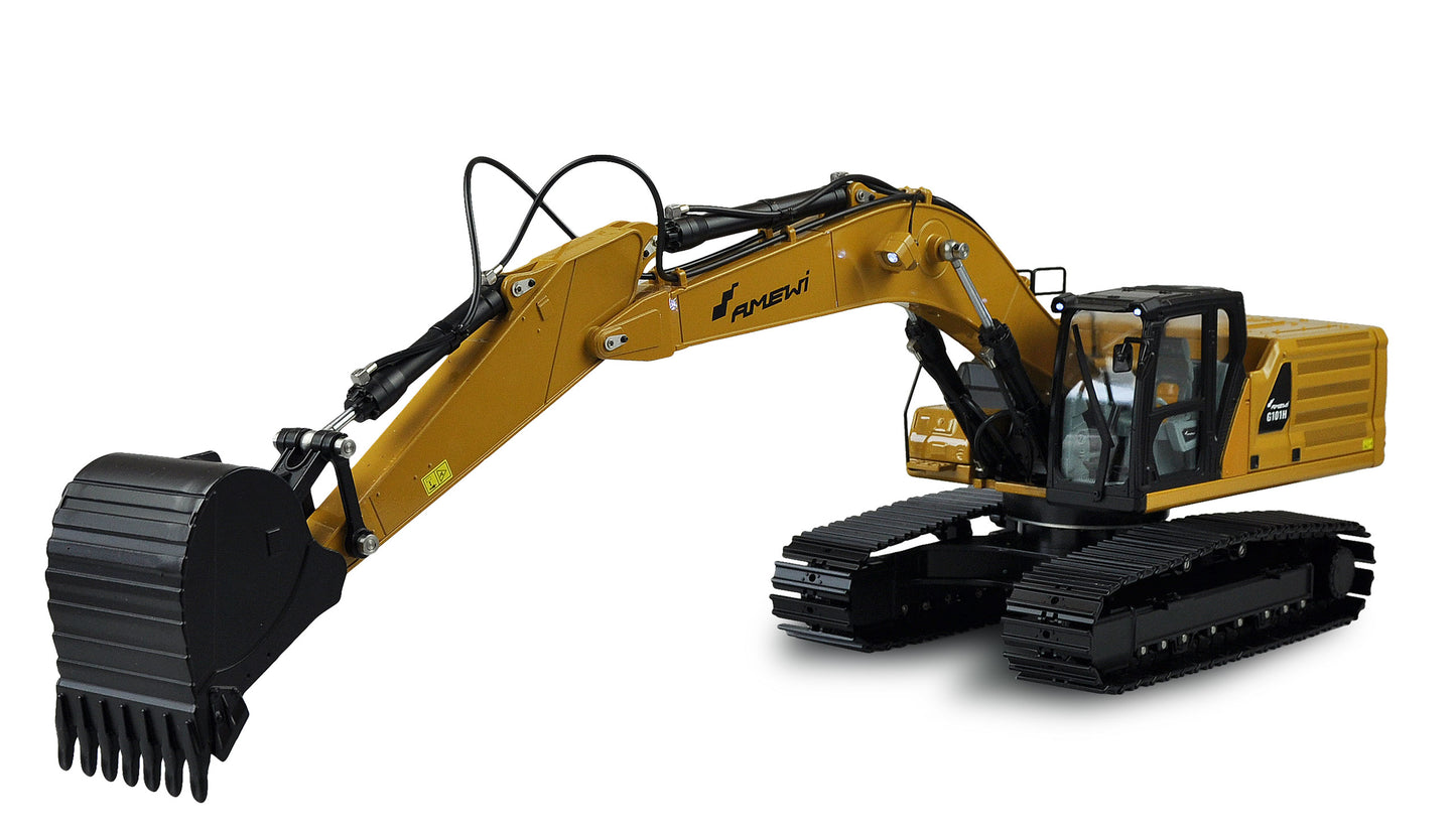 G101H Vollmetall Hydraulikbagger 1:16 RTR Yellow