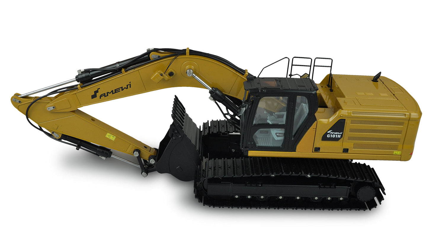 G101H Vollmetall Hydraulikbagger 1:16 RTR Yellow