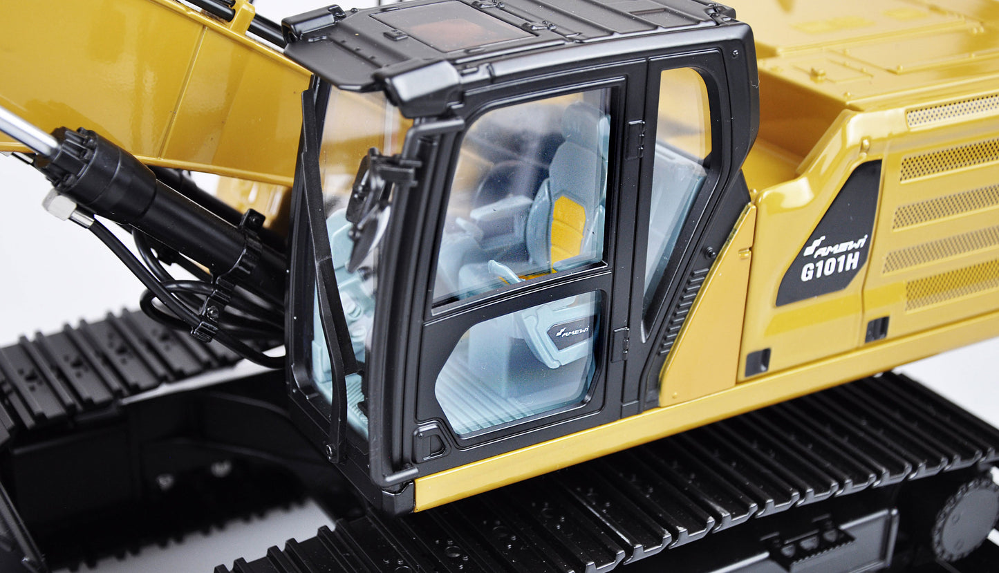G101H Vollmetall Hydraulikbagger 1:16 RTR Yellow