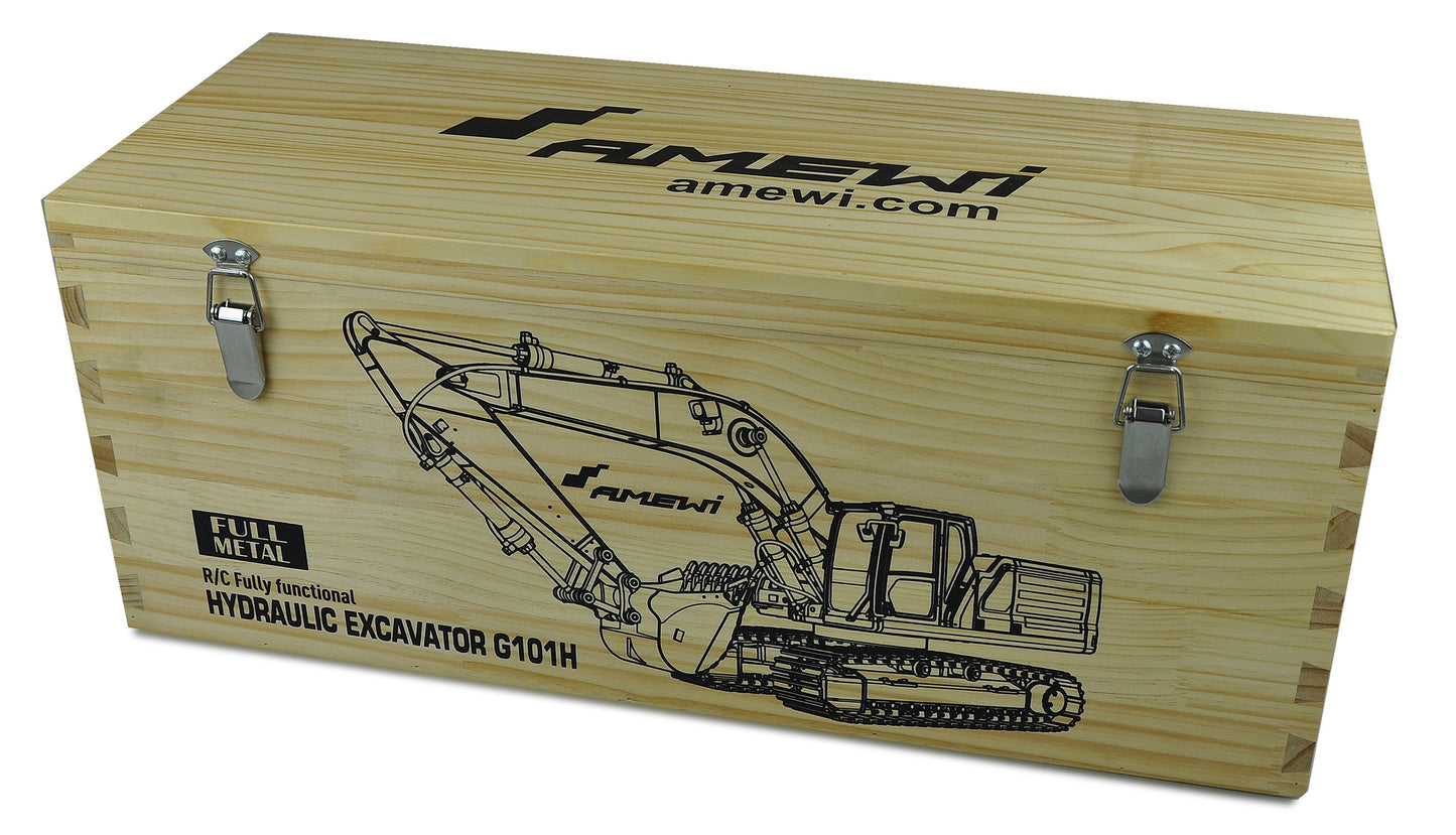 G101H Vollmetall Hydraulikbagger 1:16 RTR Yellow