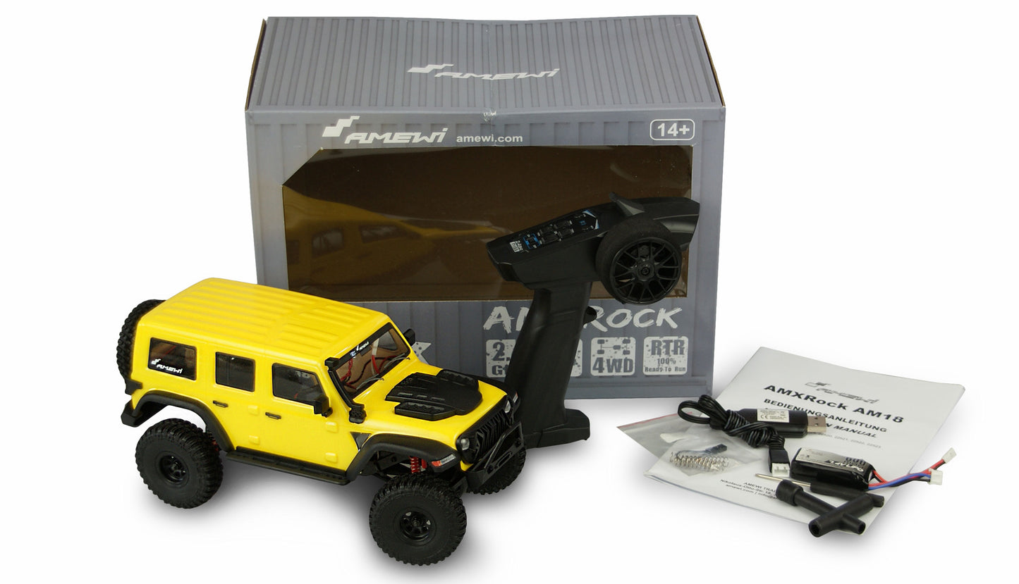 AMXRock AM18 Kratos Scale Crawler 1:18 RTR Yellow