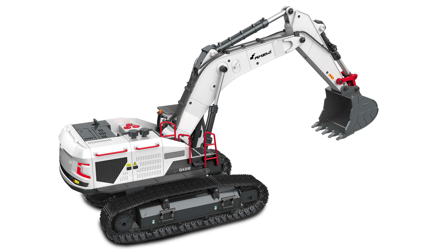 G451E Teilmetall Excavator 1:14 RTR White
