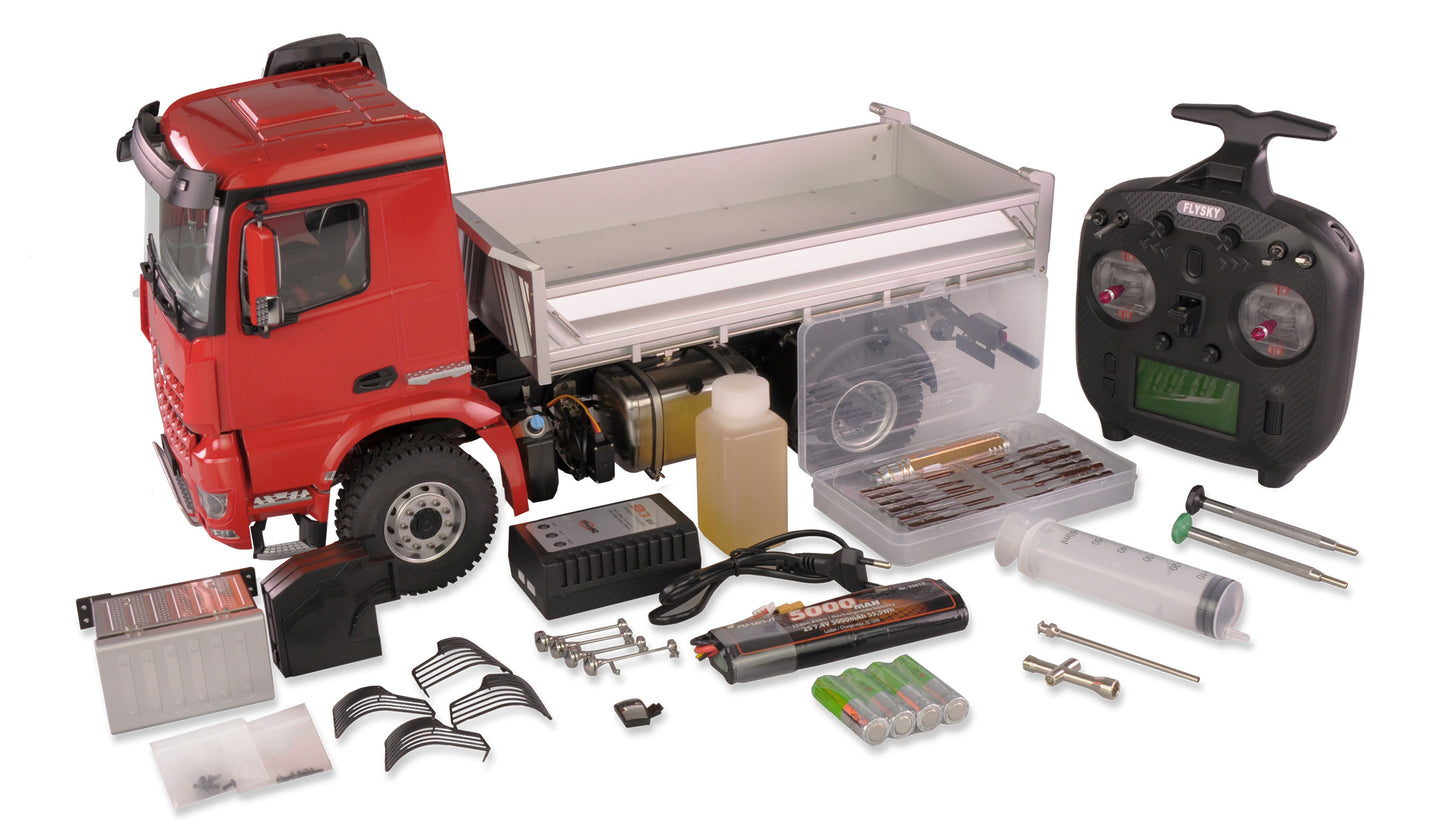Mercedes-Benz Arocs Hydraulik Muldenkipper Pro 4x4 1:14 RTR Red