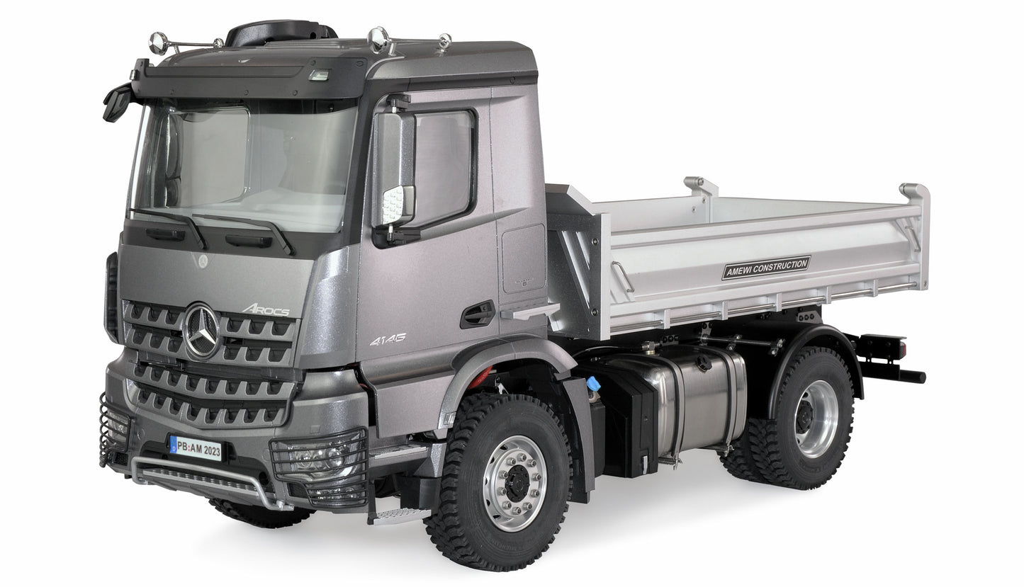 Mercedes-Benz Arocs Hydraulik Muldenkipper Basic 4x2 1:14 RTR Gray
