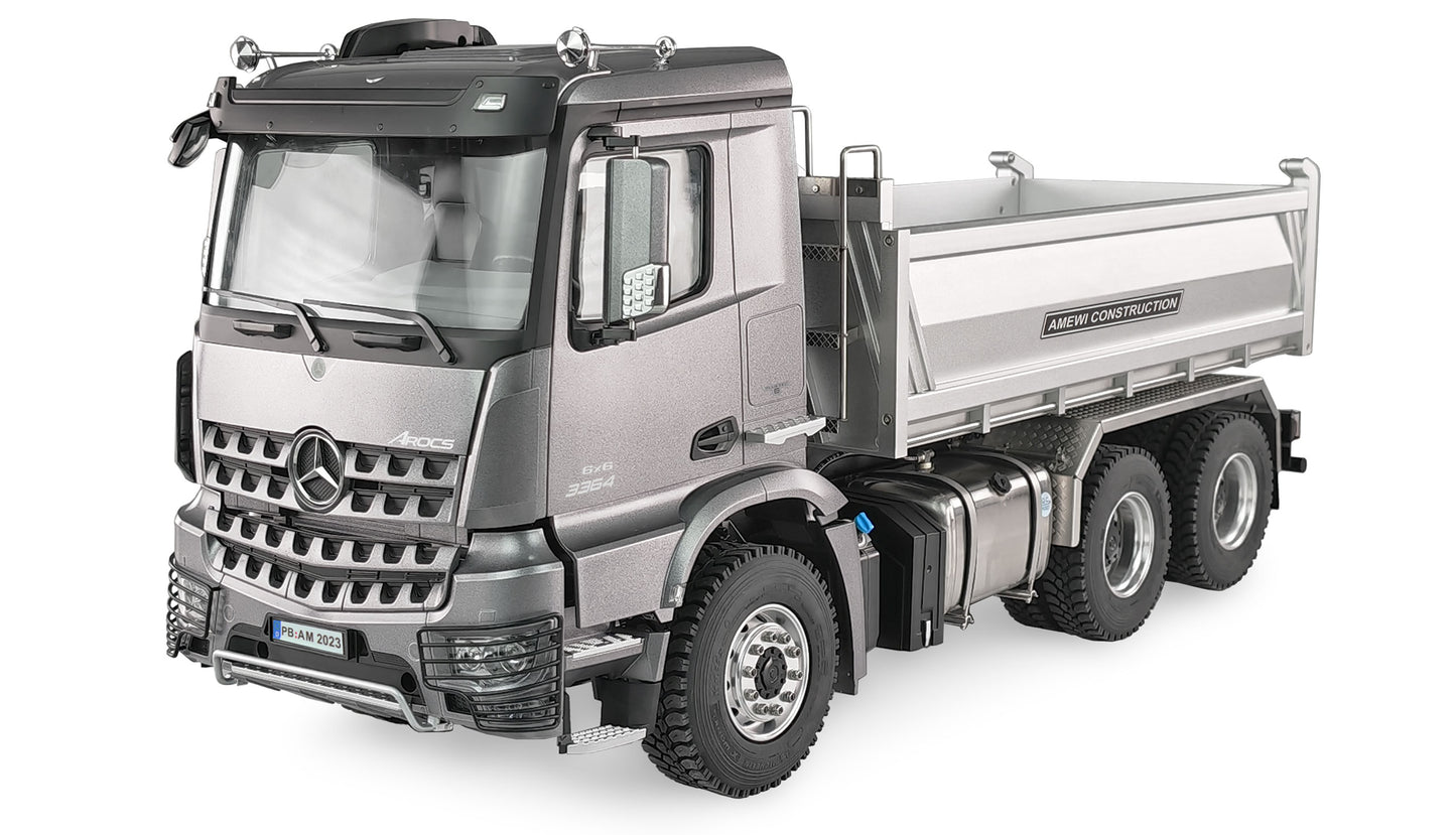Mercedes-Benz Arocs Hydraulik Muldenkipper Pro 6x6 1:14 RTR Gray