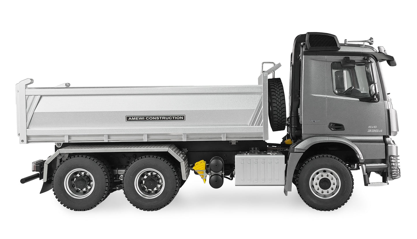 Mercedes-Benz Arocs Hydraulik Muldenkipper Pro 6x6 1:14 RTR Gray