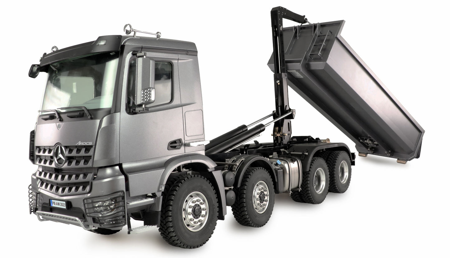 Mercedes-Benz Arocs Hydraulik Abrollkipper Pro 8x8 1:14 RTR Gray