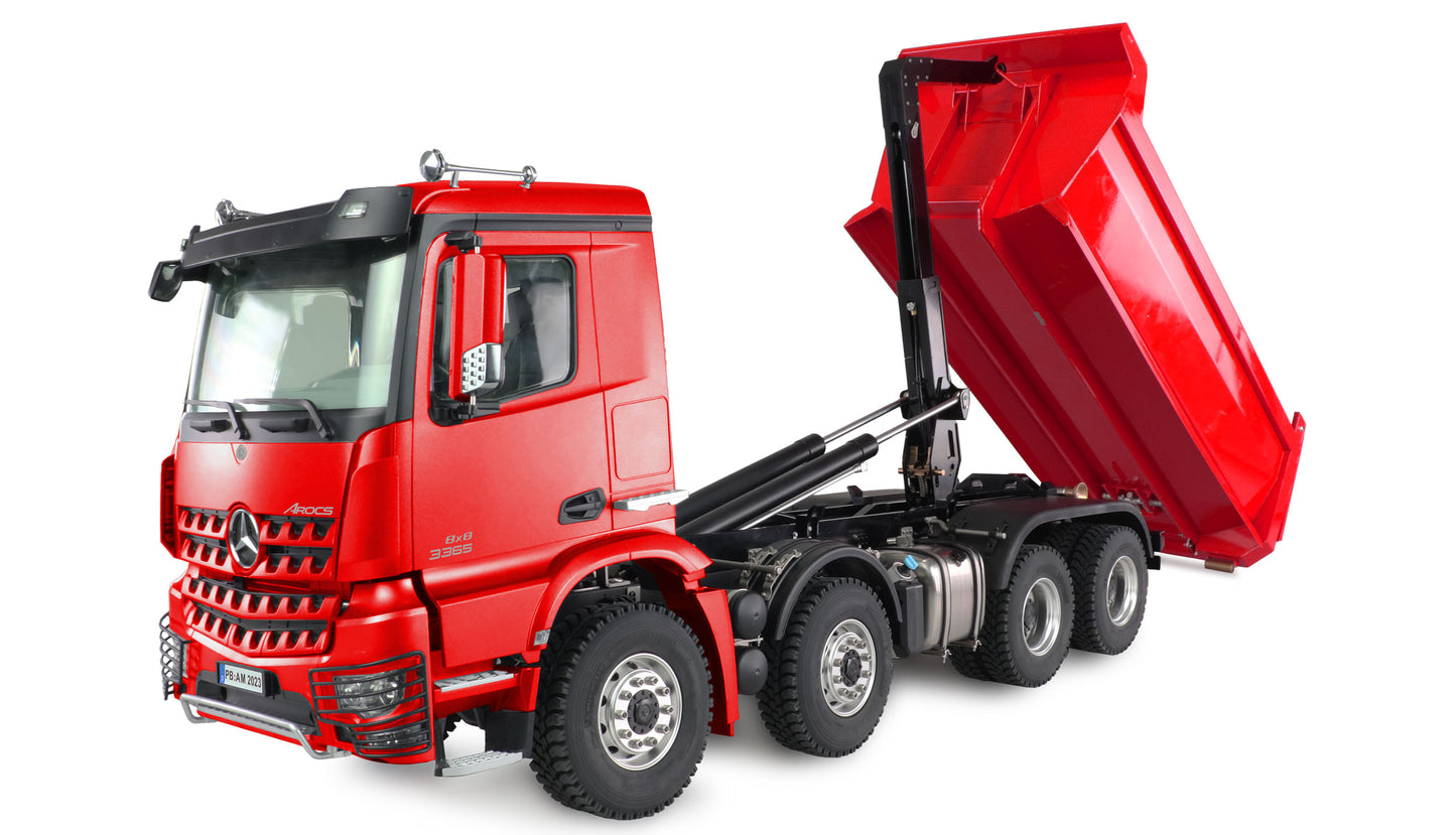 Mercedes-Benz Arocs Hydraulik Abrollkipper Pro 8x8 1:14 RTR Red
