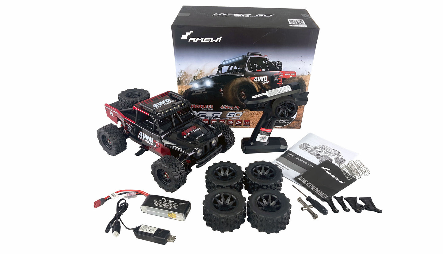 Hyper GO Desert Buggy Brushless 4WD 1:14 RTR Black/Red