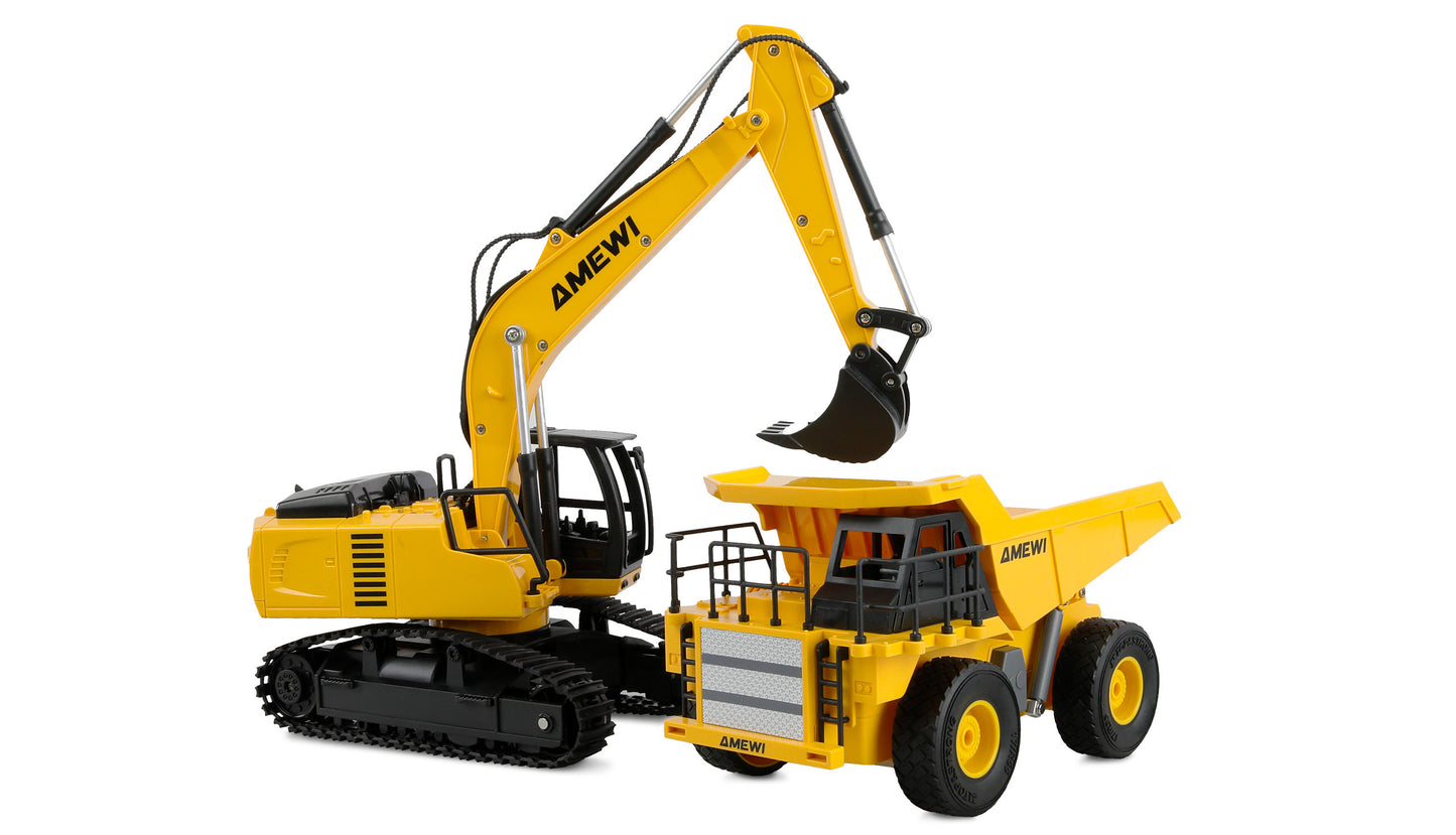 2-In-1 Set Kipper & Kettenbagger 9-Kanal 1:24 RTR