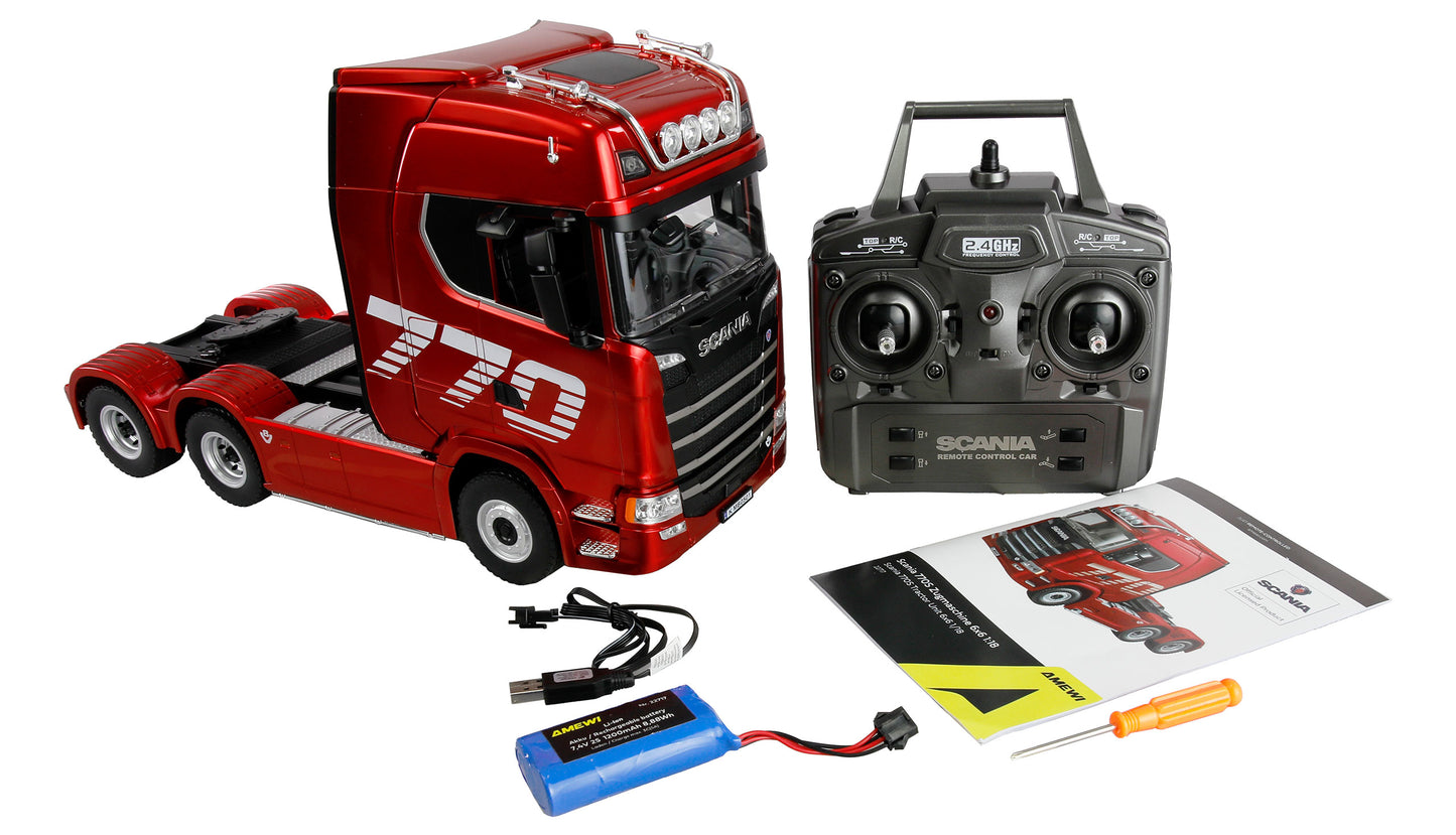 Scania 770 S Zugmaschine 6x4 1:18 RTR Red