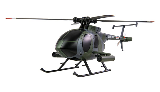 Hughes MD500 Helikopter Militär 4-Kanal 6G RTF Gray
