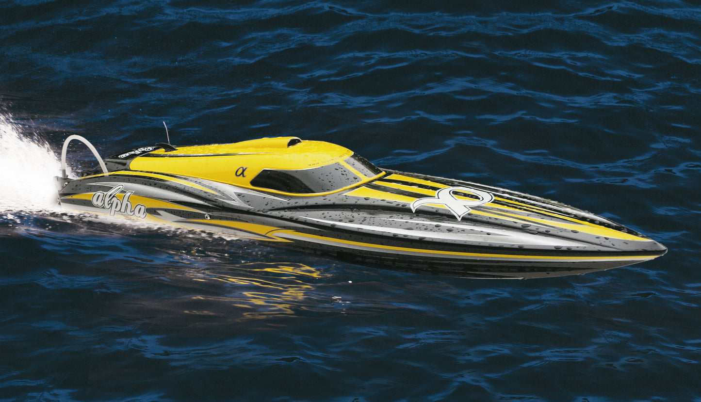Alpha Mono-Rennboot 1060mm Brushless 4-6S Yellow