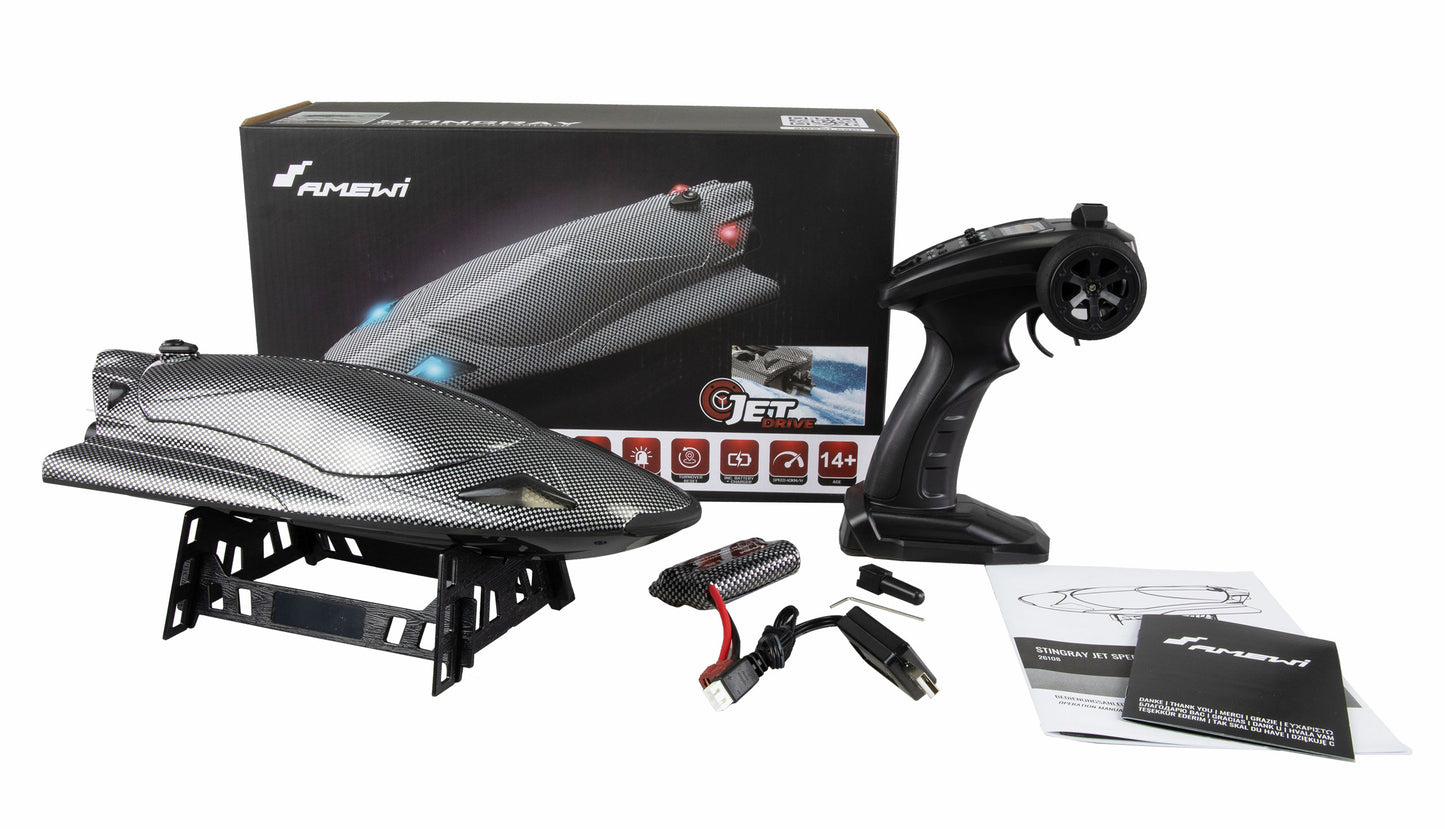 Stingray Speedboot With Jetantrieb 335mm RTR Carbon-Optik