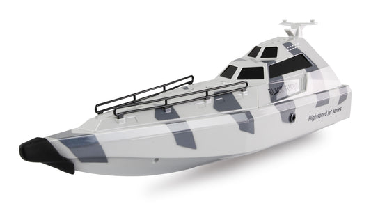 Black Turbo Militärboot With Jetantrieb 420mm RTR camouflage-Gray