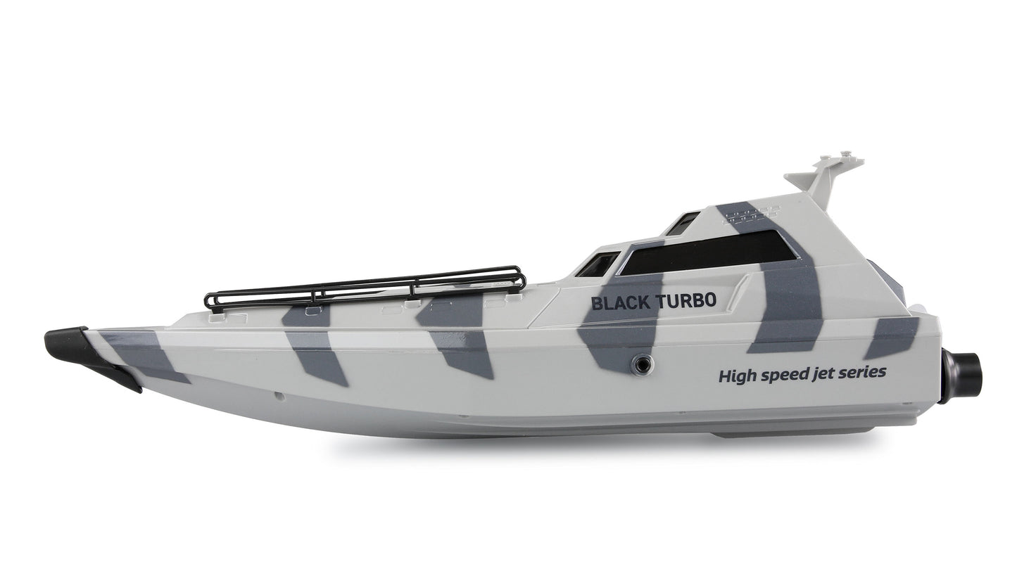 Black Turbo Militärboot With Jetantrieb 420mm RTR camouflage-Gray