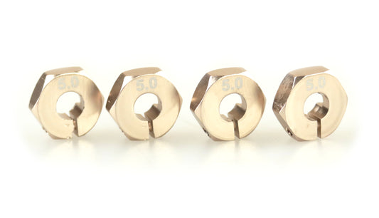 Radmitnehmer Aluminum, 12mm Gold, Schraubbar, 4 Stück