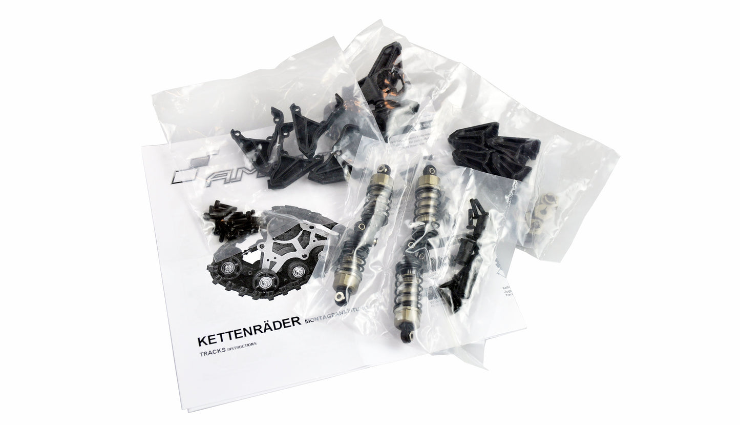 Kettenfahrwerk With Dämpfungssystem gun metal, 4 Stück