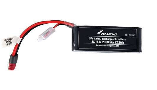LiPo Battery 3S 11,1V 2000mAh 25C T-Connector