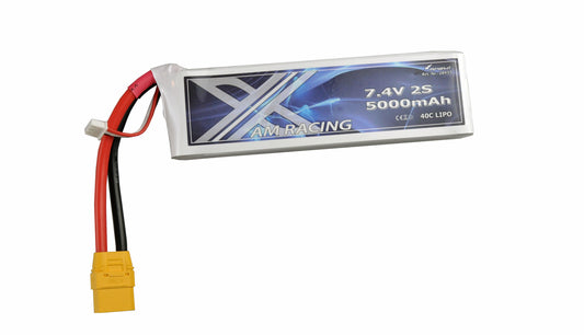 AMXRacing LiPo Battery 2S 7,4V 5000mAh 40C Softcase, XT90
