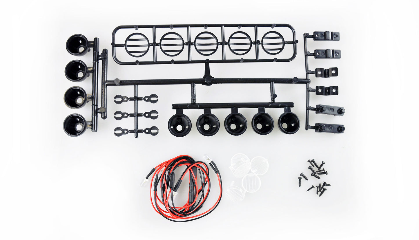 LED Crawler Dachscheinwerfer Black, 5er Spot