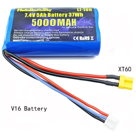 2S Li-Ion 5000mah 7,4V battery for V16 & V14