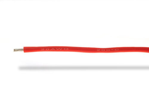 20AWG (0,50mm²) silicone wire, red - 1m
