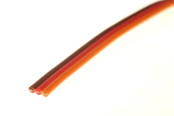 red ,orange ,brown flat wire ,26AWG (0,13mm²)  - 1m