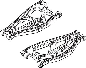 DISC.. Rr. Lower Susp. Arm (2pcs) for Mad Monster 1/6