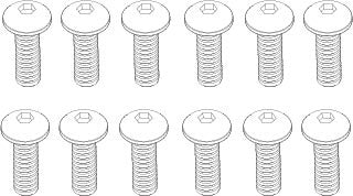 DISC.. TM 3x10mm B-Head Hex Screw (12pcs) for Mad Monster 1/6