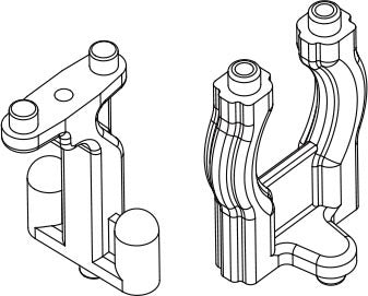 DISC.. Front/rear upper deck mount for Mad Monster 1/6