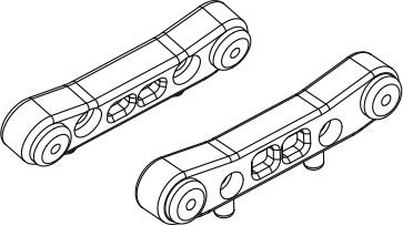 DISC.. Lower Susp. Mount Block-Fr/Rr for Mad Monster 1/6